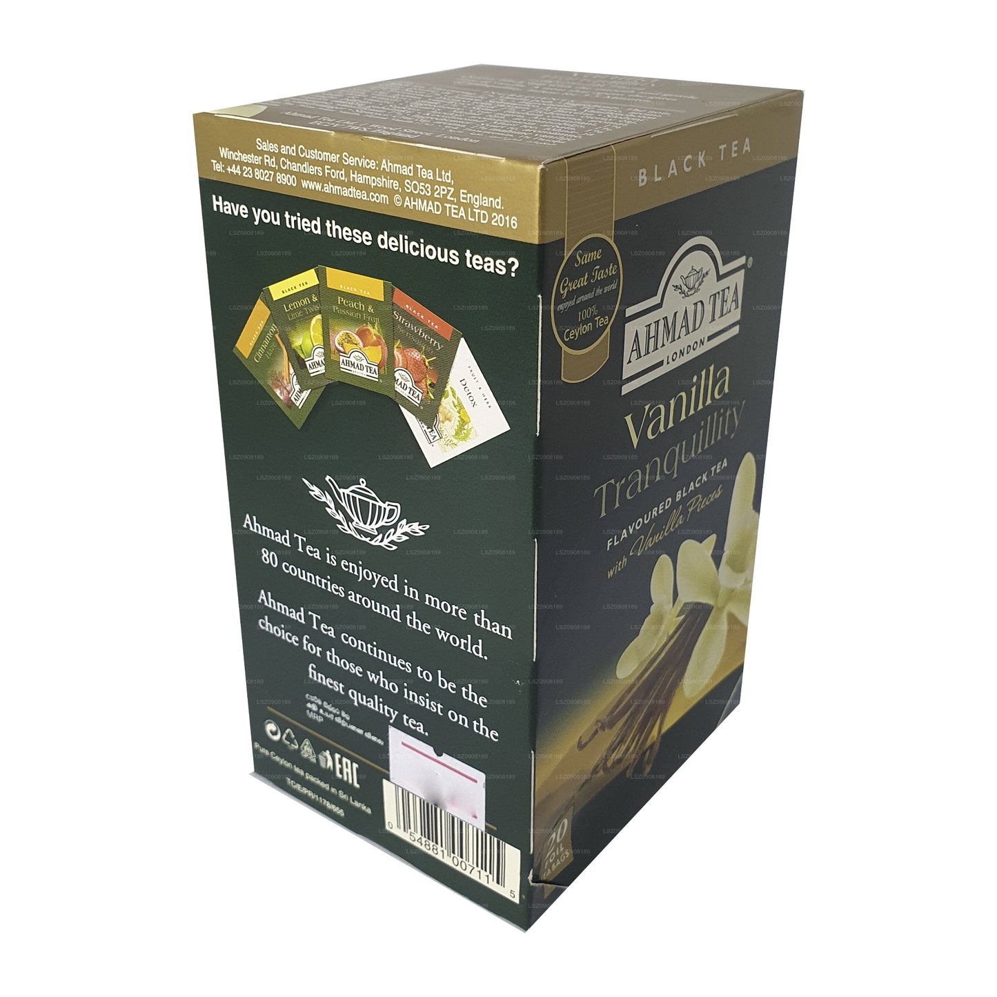 Ahmad tea Vanilla Tranquility, 20 bolsitas de té de aluminio (40 g)