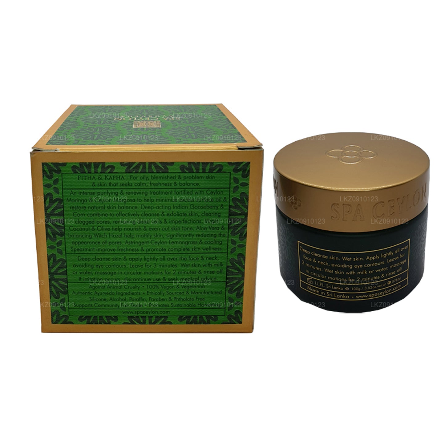 Exfoliante facial de arcilla clarificante Spa Ceylon Skin Balance con moringa y neem (100 g)