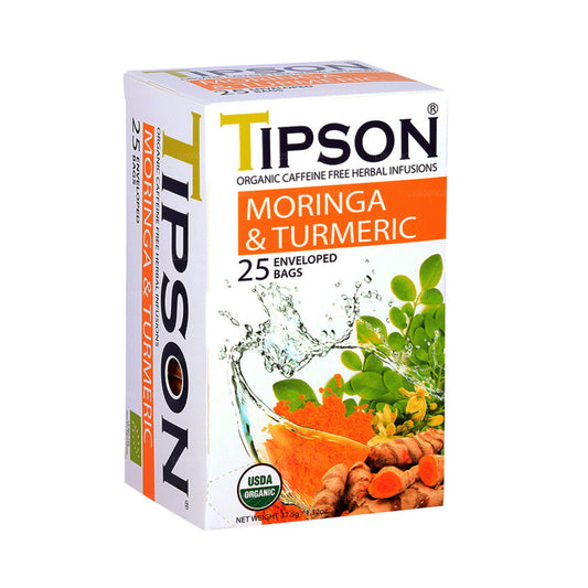 Moringa y cúrcuma orgánicas Tipson Tea (37,5 g)