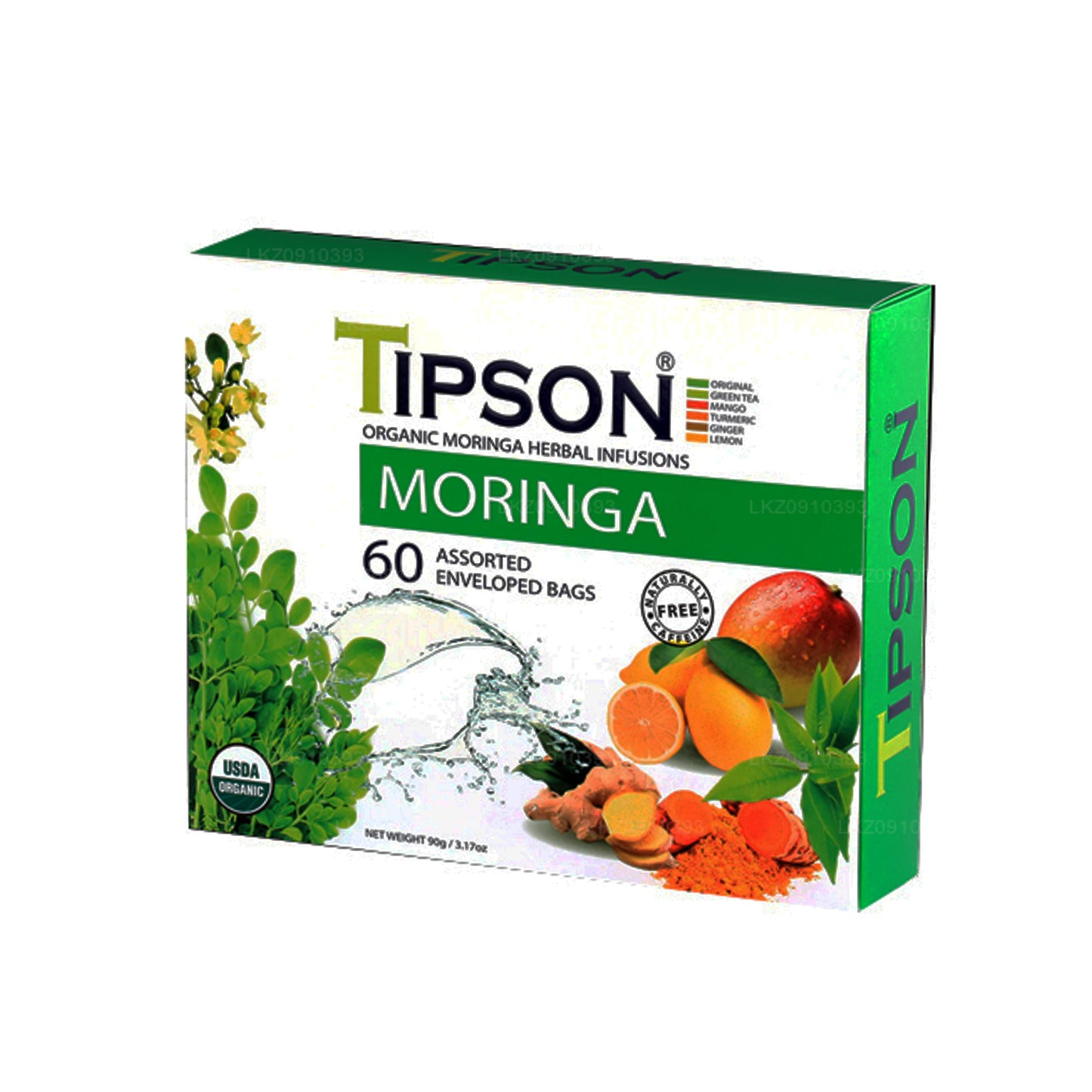 Moringa orgánica Tipson Tea, surtida (90 g)