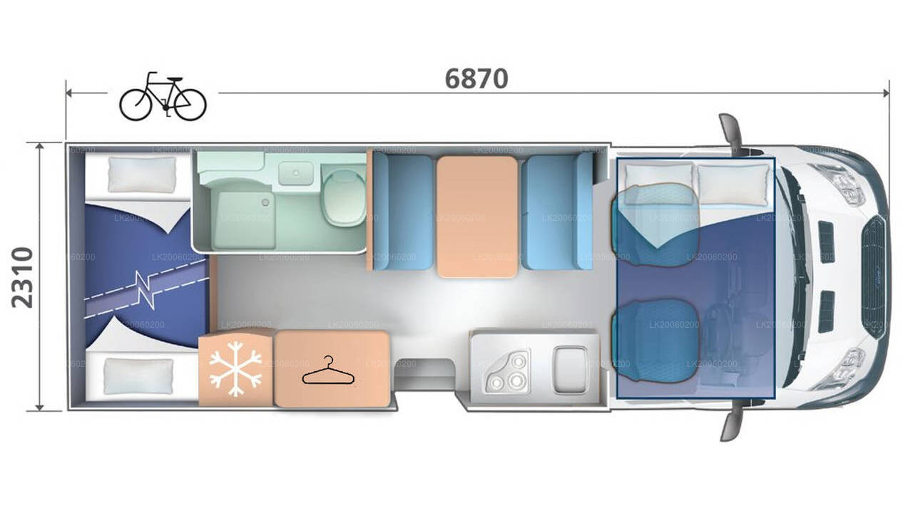 Alquiler de autocaravanas con chófer (Hobby Siesta A70 GM)