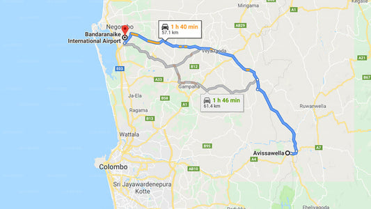 Avissawella City to Colombo Airport (CMB) Private Transfer