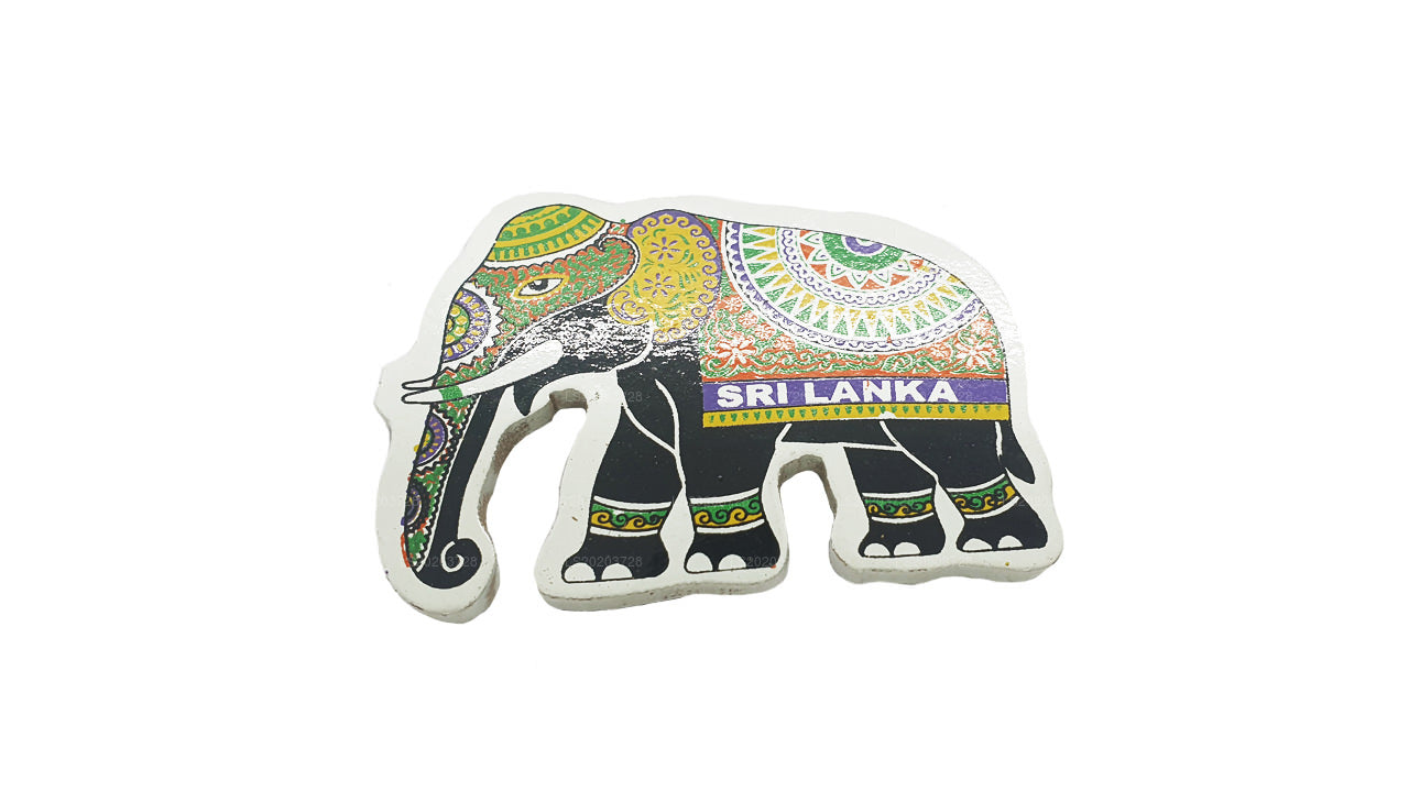 Imán tradicional de Sri Lanka para nevera con diseño de elefante Perahera