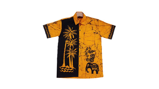 Handmade Men's Batik Shirts (Yellow)