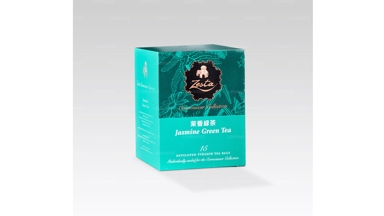 Té verde de jazmín Zesta, 15 bolsitas de té en forma de pirámide (30 g)