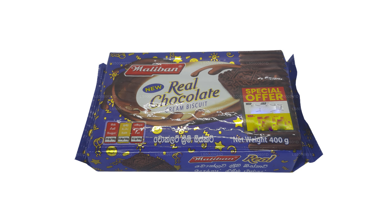 Galleta de crema de chocolate real Maliban (400 g)