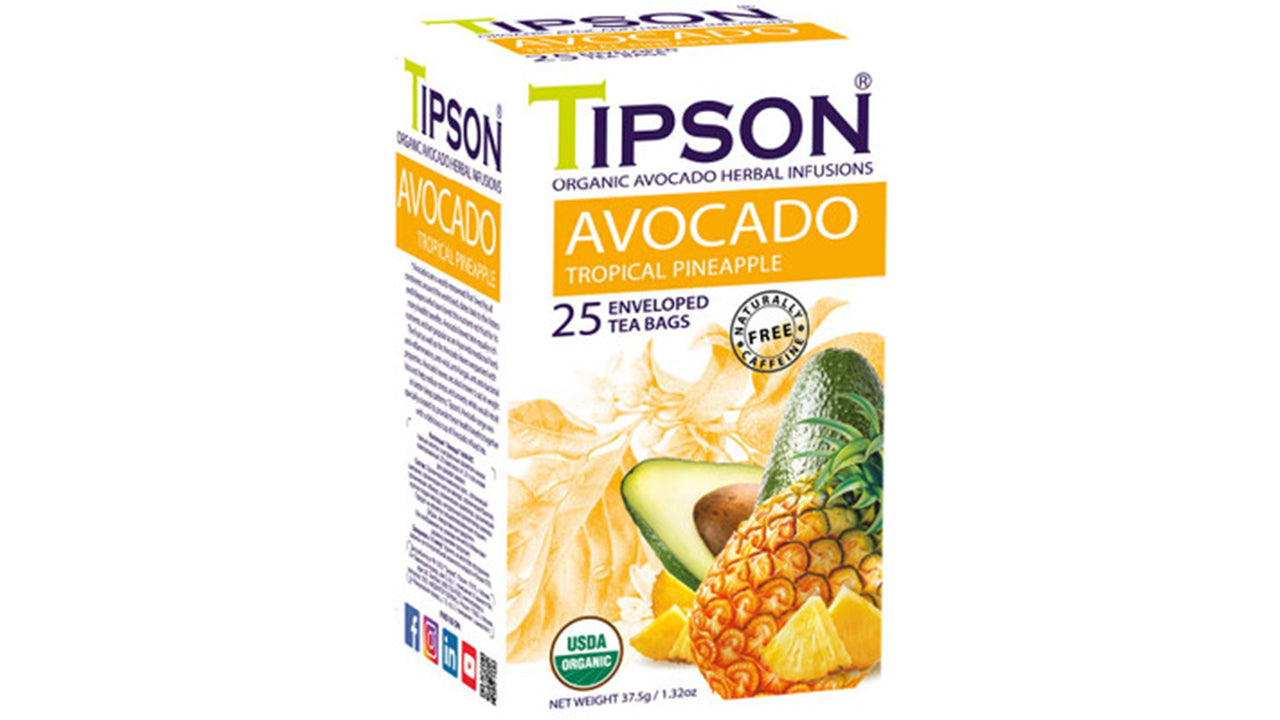 TIPSON - HERBAL - AVOCADO - BOX - FTBH - F&PE - ORGANIC - TROPICAL PINEAPPLE (37.5g)