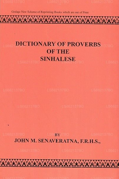 Dictionary of Proverbs of The Sinhalese