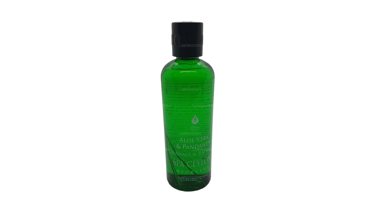 Spa Ceylon Aloe Vera, aceite de masaje y baño Pandanus (150 ml)