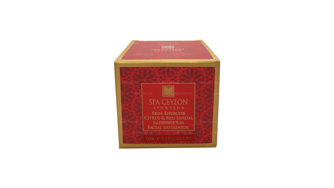 Exfoliante facial en gel Spa Ceylon Skin Energise con cítricos y sandalias rojas (120 g)