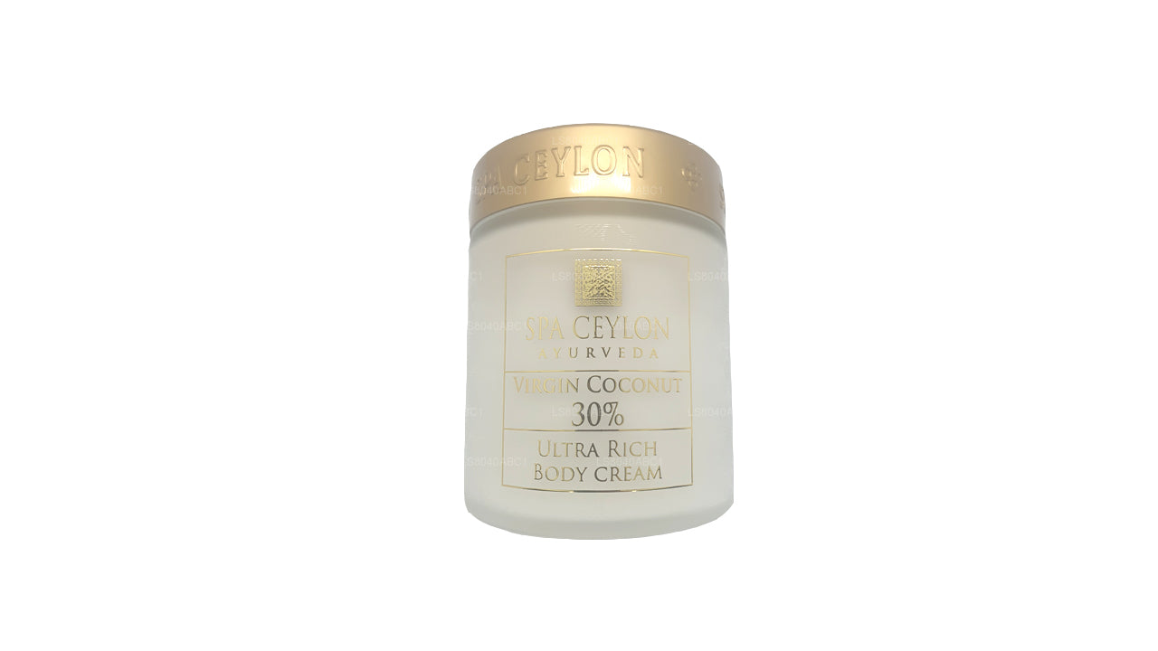 Crema corporal ultra rica de coco virgen al 30% de Spa Ceylon (200 g)