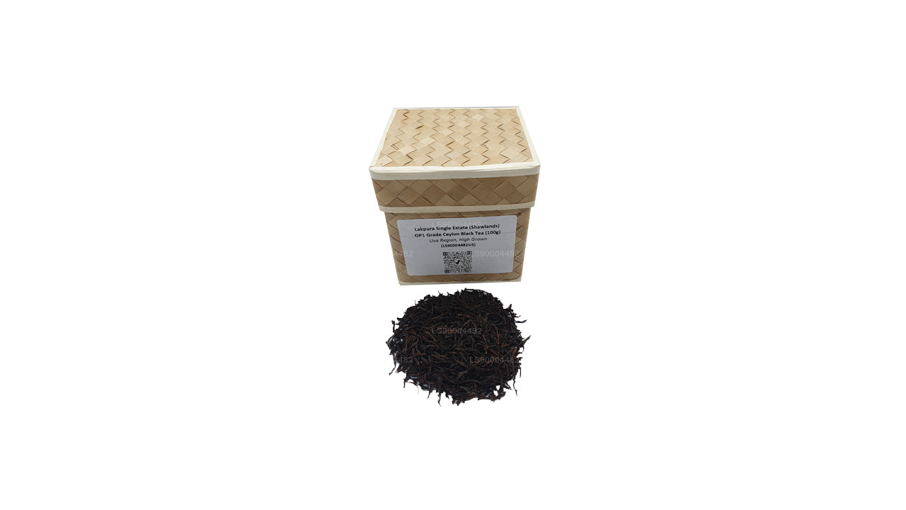 Té negro de Ceilán Lakpura Single Estate (Shawlands) de grado OP1 (100 g)