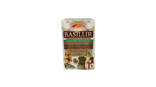 Tés negros y verdes variados de estilo vintage Basilur (47 g) 25 bolsitas de té