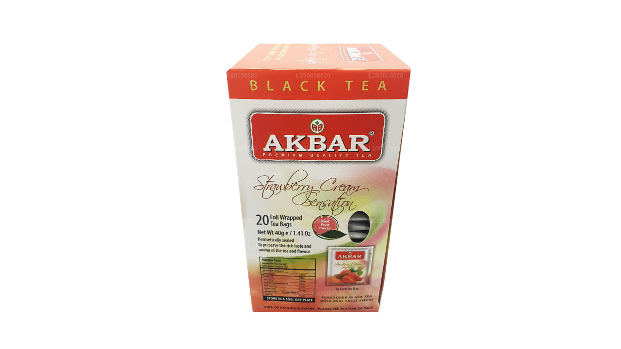 Crema de fresa Akbar Sensation (40 g) 20 bolsitas de té