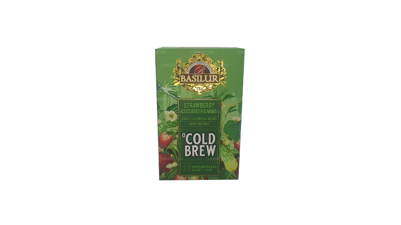 Basilur Cold Brew «Fresa, pepino y menta» (40 g), caja