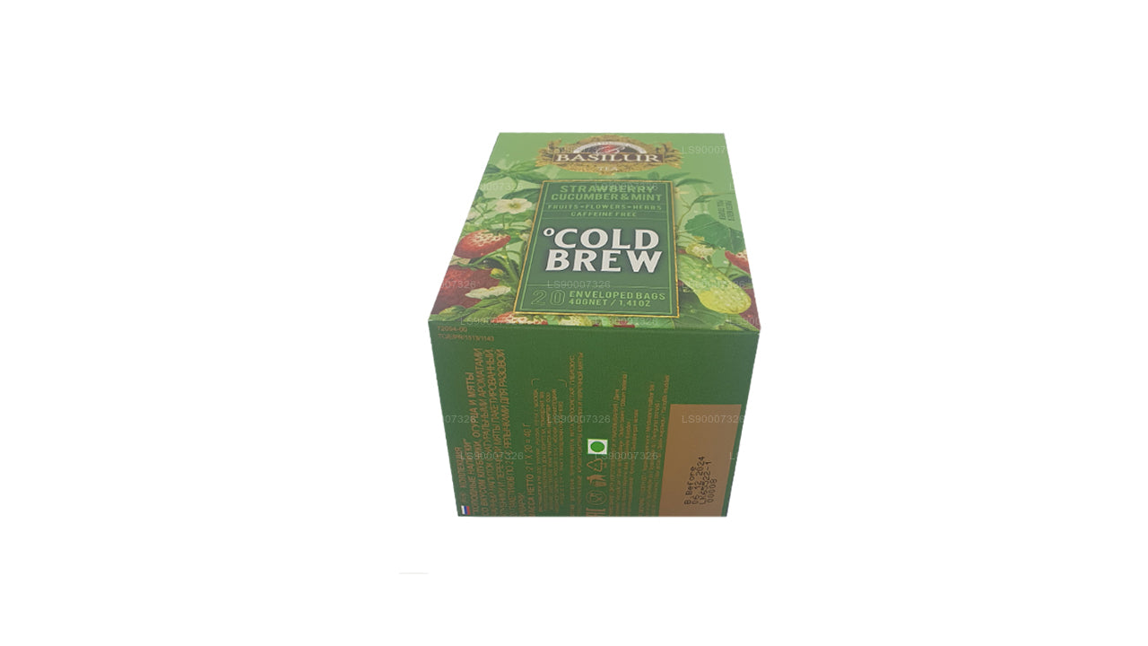 Basilur Cold Brew «Fresa, pepino y menta» (40 g), caja