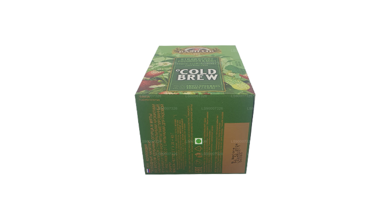 Basilur Cold Brew «Fresa, pepino y menta» (40 g), caja