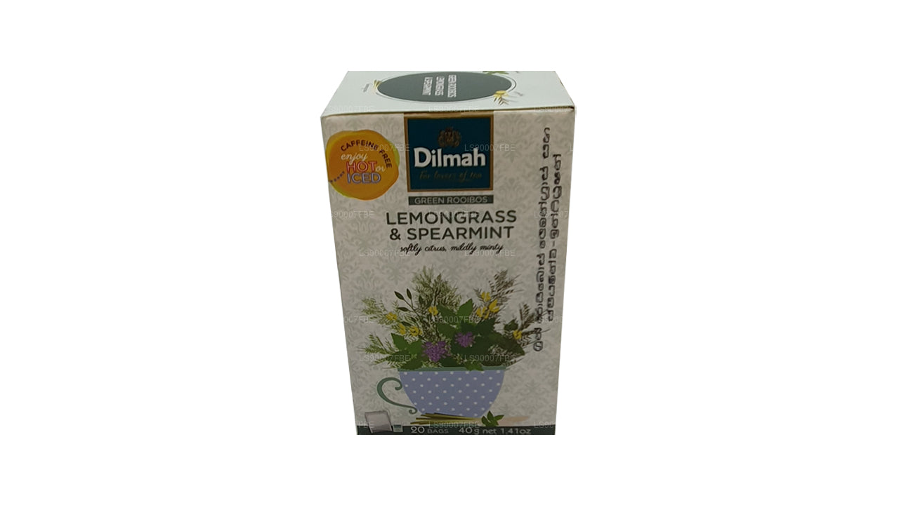 Rooibos verde Dilmah con citronela y menta verde (40 g) 20 bolsitas de té