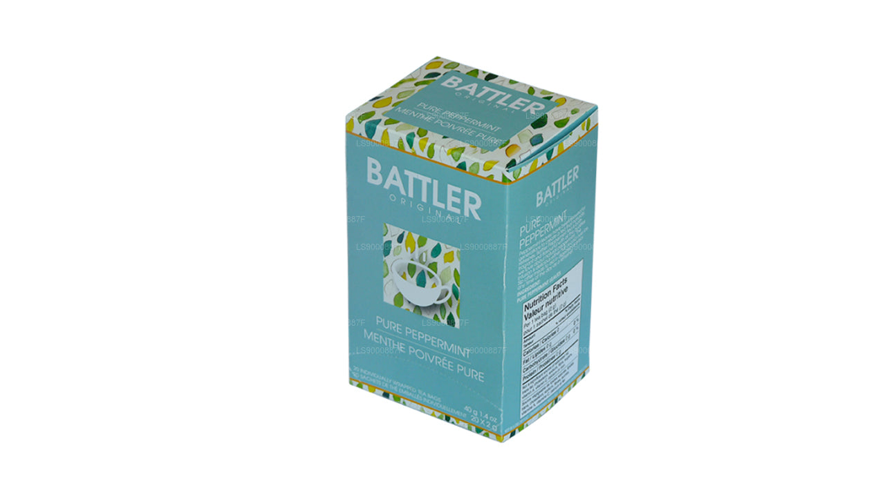 Té de menta pura Battler Original (40 g) 20 bolsitas de té