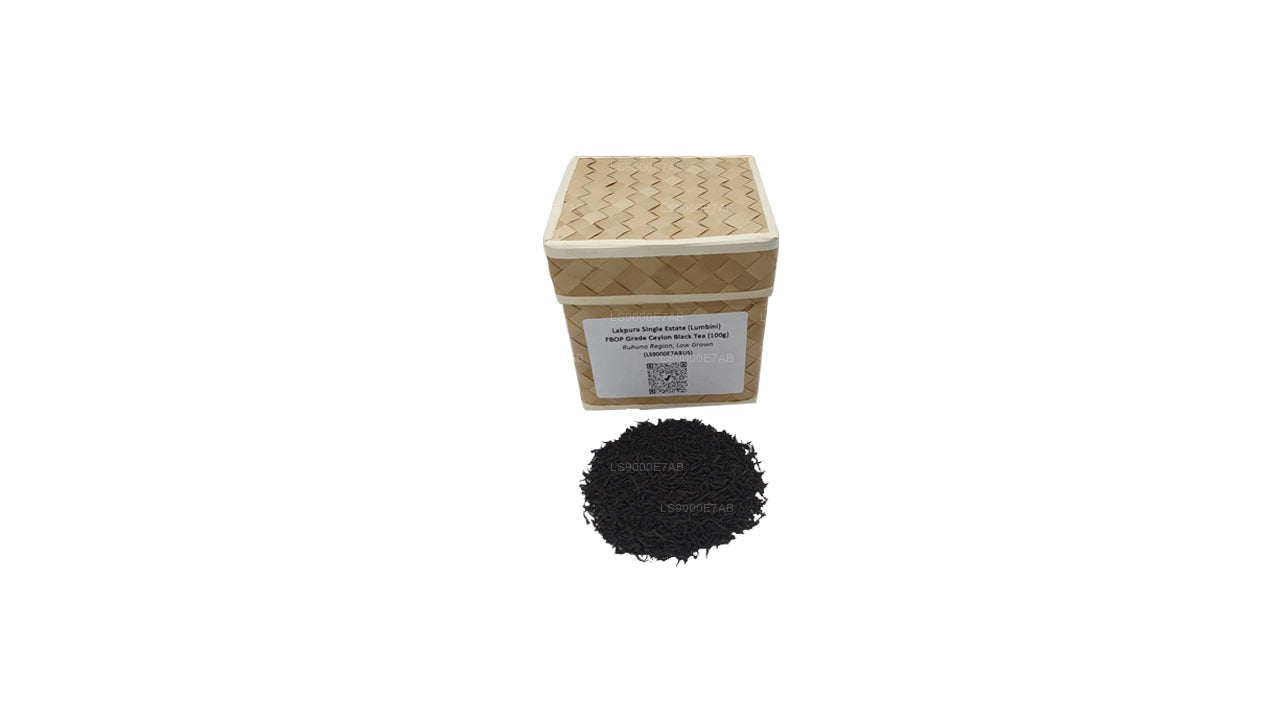 Té negro de Ceilán Lakpura Single Estate (Lumbini) de grado FBOP (100 g)