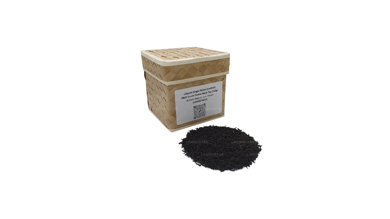 Té negro de Ceilán Lakpura Single Estate (Lumbini) de grado FBOP (100 g)