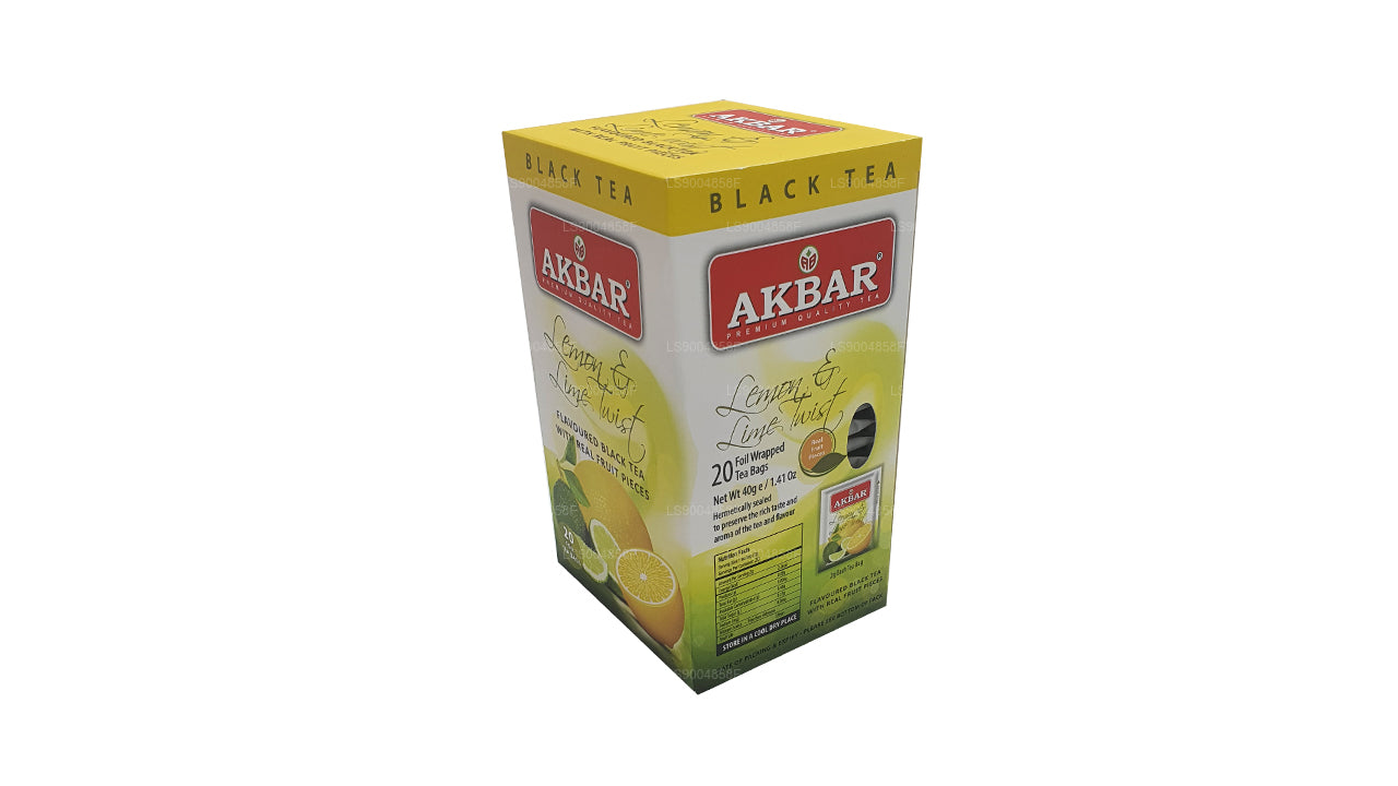 Té Akbar Twist de limón y lima (40 g) 20 bolsitas de té