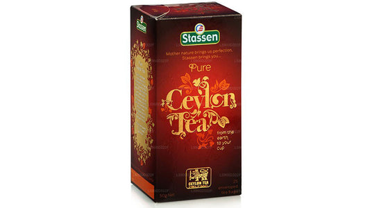 Té negro puro de Ceilán de Stassen (50 g) 25 bolsitas de té