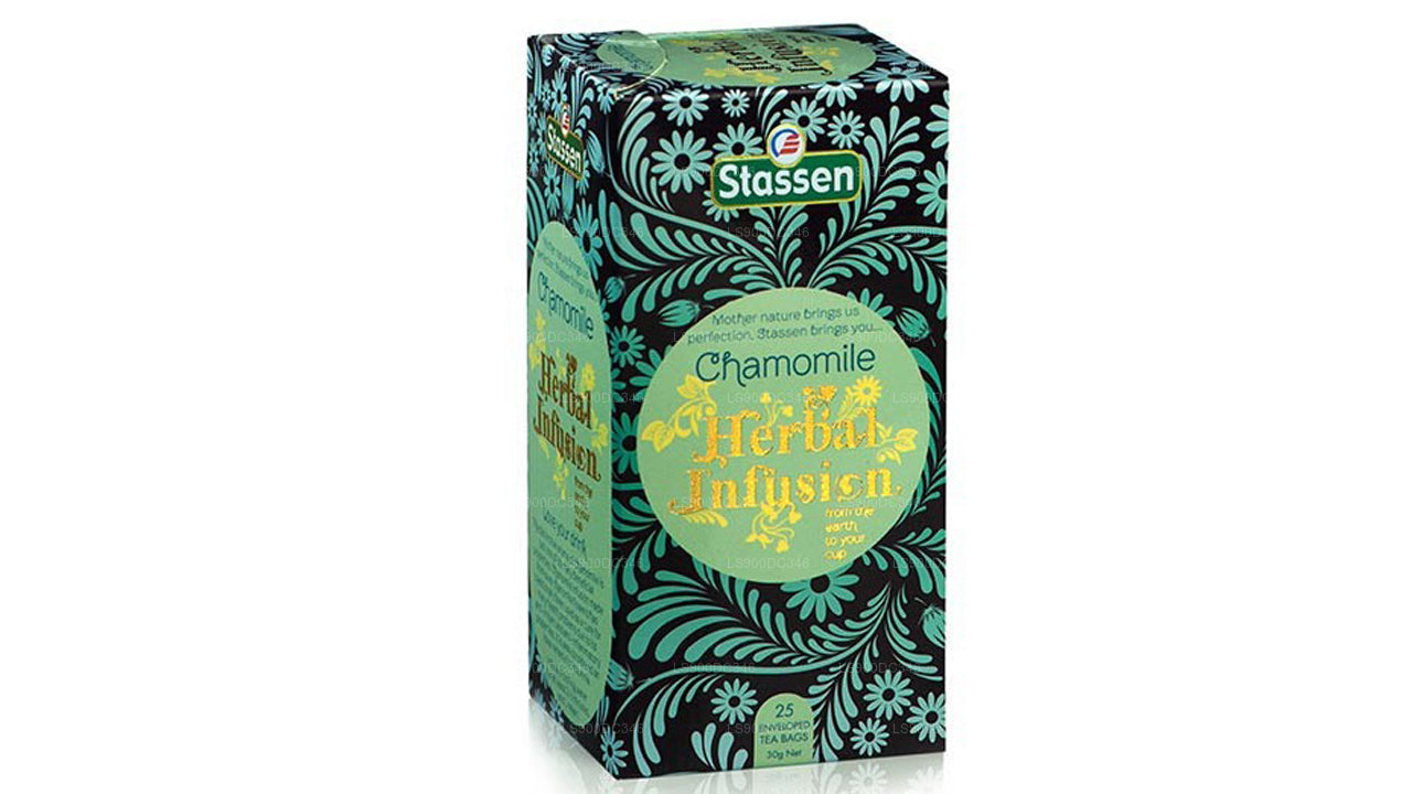 Té de infusión de hierbas de manzanilla Stassen (30 g), 25 bolsitas de té
