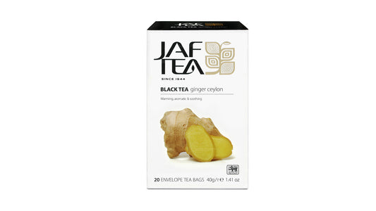 Colección Pure Spice de Jaf Tea, té negro, jengibre, Ceilán (40 g), 20 bolsitas de té