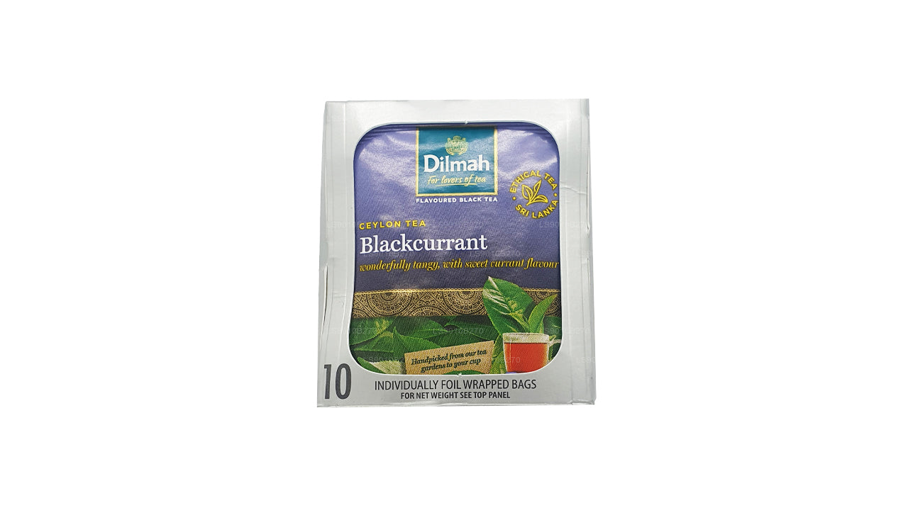Té de grosella negra Dilmah (20 g), 10 bolsas de té envueltas individualmente
