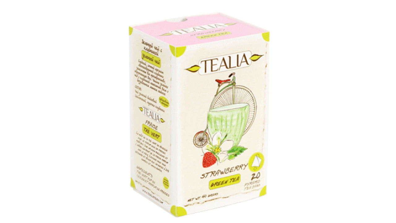 Tealia Strawberry - Pyramid Tea Bags (40g)