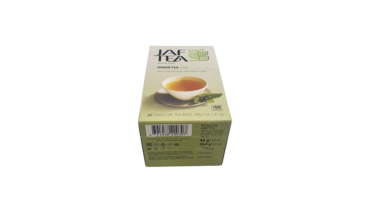 Bolsitas de té Jaf Tea Pure Green Collection para té verde y menta (40 g)