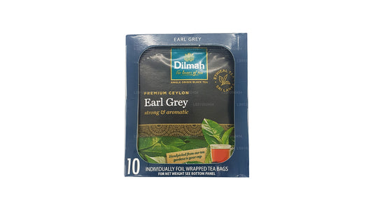Té Dilmah Earl Grey (20 g), 10 bolsitas de té envueltas individualmente en papel de aluminio