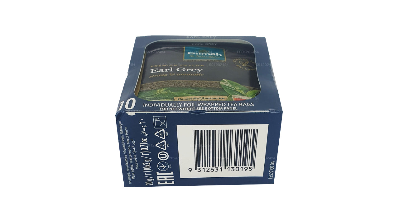 Té Dilmah Earl Grey (20 g), 10 bolsitas de té envueltas individualmente en papel de aluminio