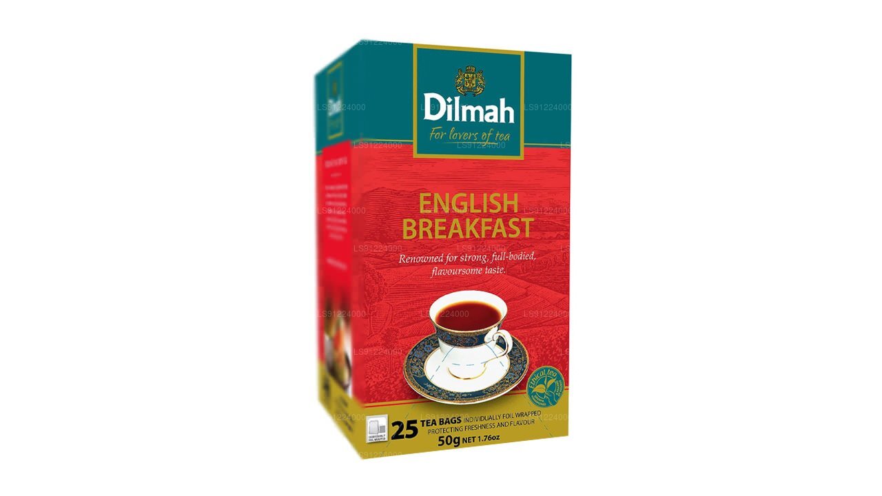 Té de desayuno inglés Dilmah (50 g), 25 bolsitas de té
