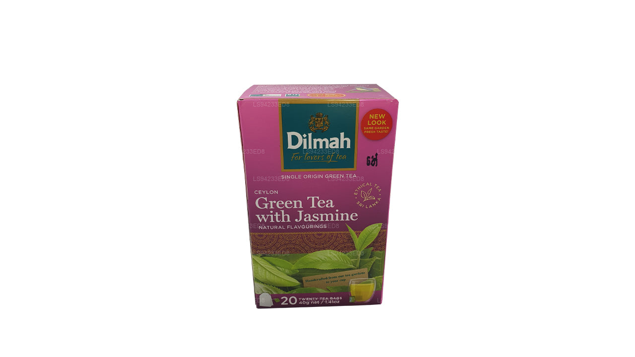Té verde de Ceilán Dilmah con jazmín (40 g) 20 bolsitas de té