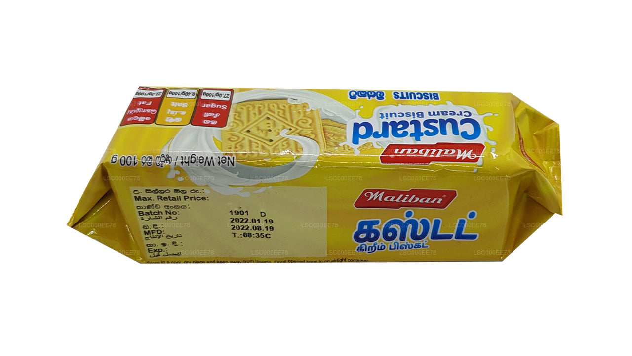 Galleta tipo sándwich con crema pastelera Maliban (100 g)